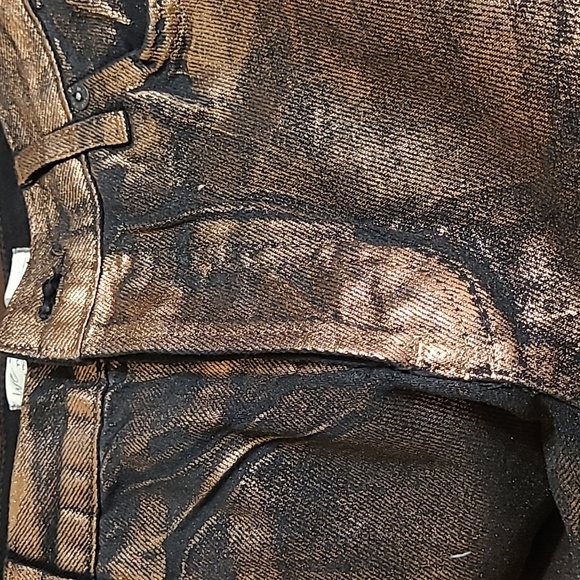 FREE PEOPLE METALLIC JEANS - Picture 7 of 10